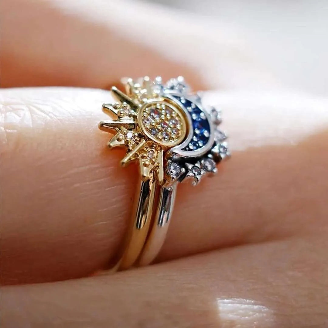 Anillo Sol Y Luna 2 En 1