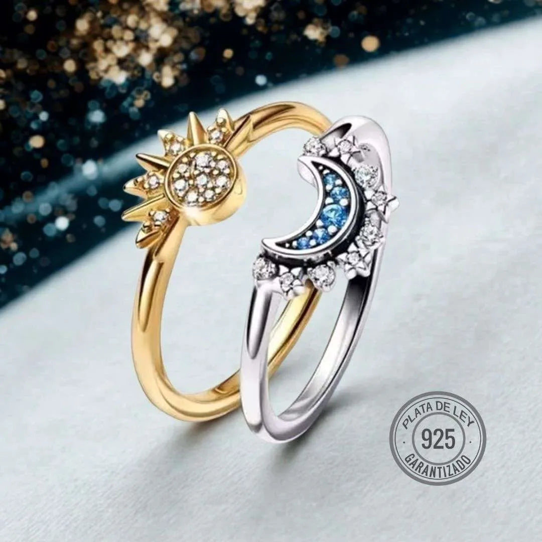 Anillo Sol Y Luna 2 En 1